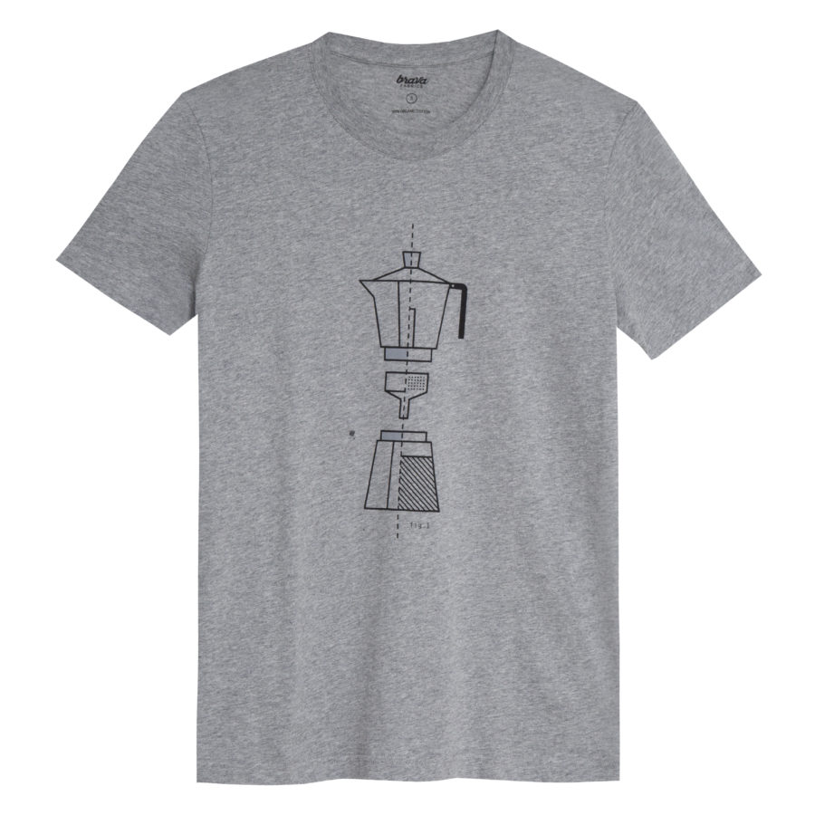 BRAVA – T-SHIRT HOW TO MOKA – GRIS CHINE