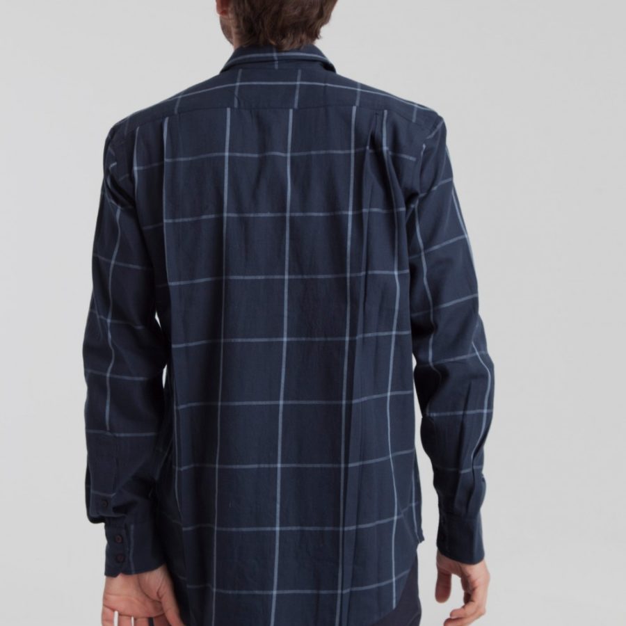 Thinking Mu – Chemise Checks – Bleu