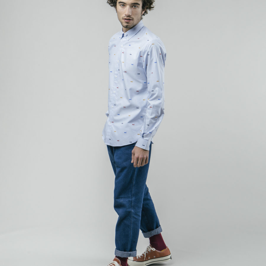 BRAVA – CHEMISE AUTOSCOOTER – BLEU