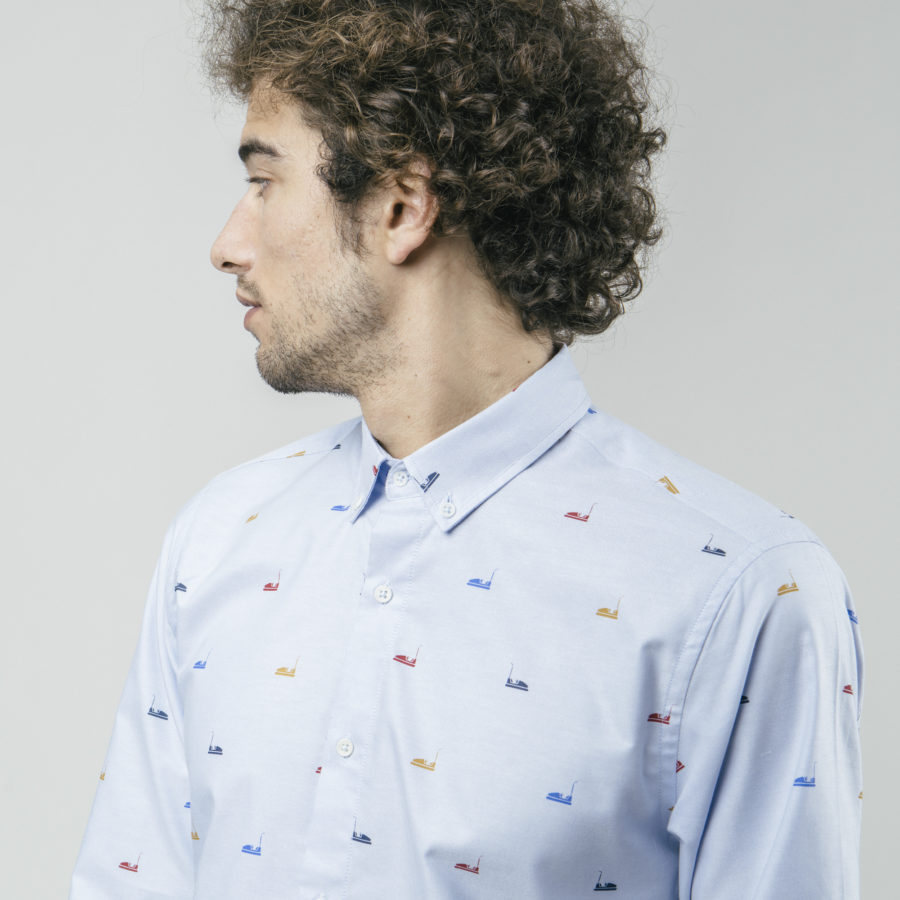 BRAVA – CHEMISE AUTOSCOOTER – BLEU