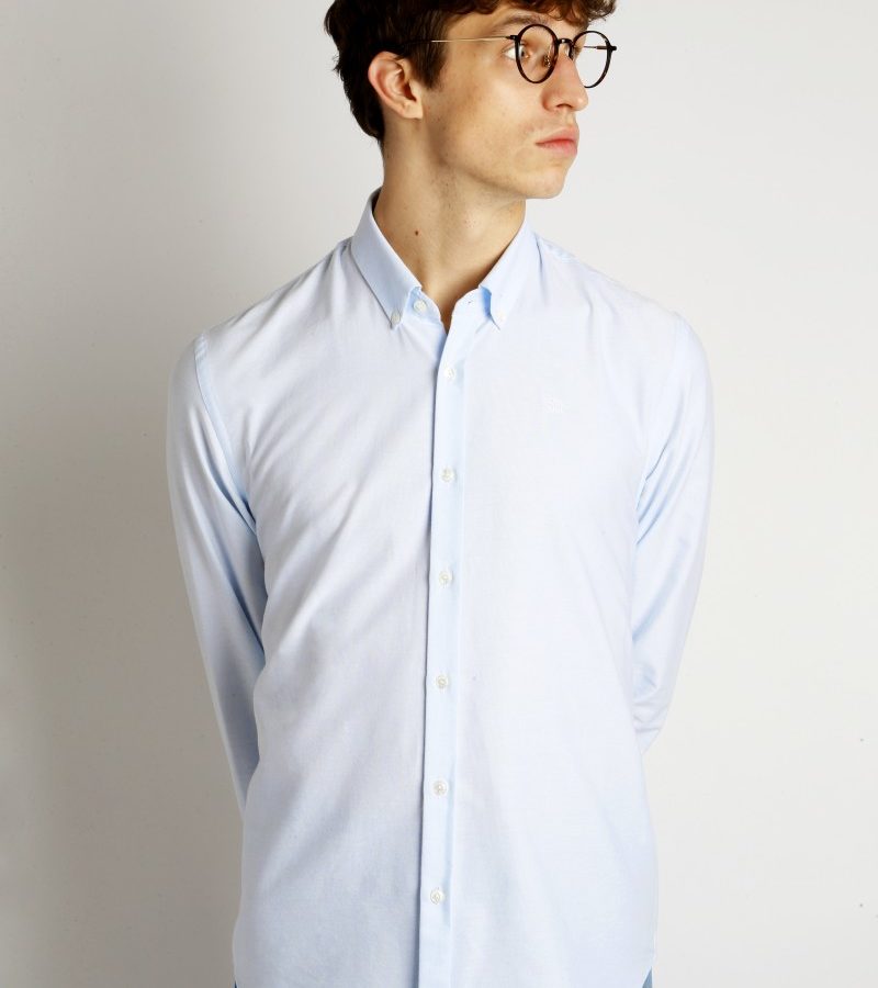 Homecore – Chemise Tokyo Small Logo – Light Blue