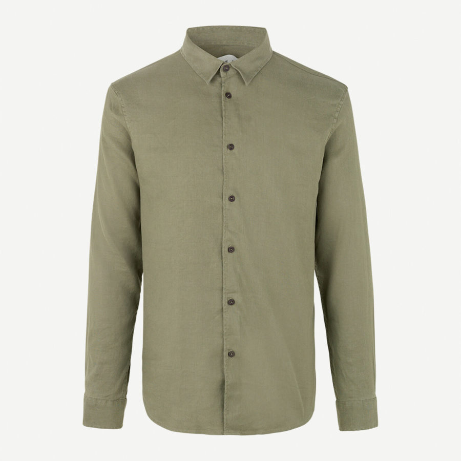 Samsoe Samsoe – Chemise Liam Lichen – Vert