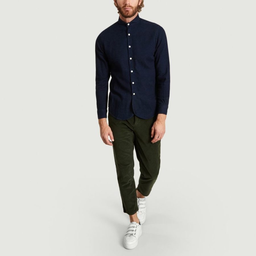 Edmmond Studios – Chemise Col Rond – Bleu