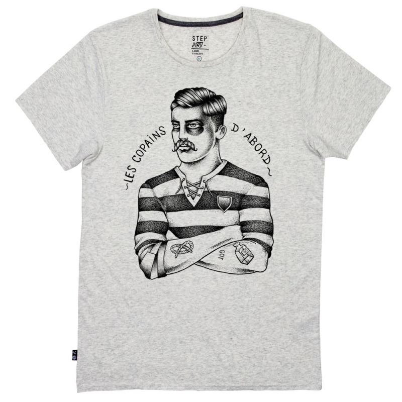 Stepart – T-Shirt Copain D’Abord – Gris