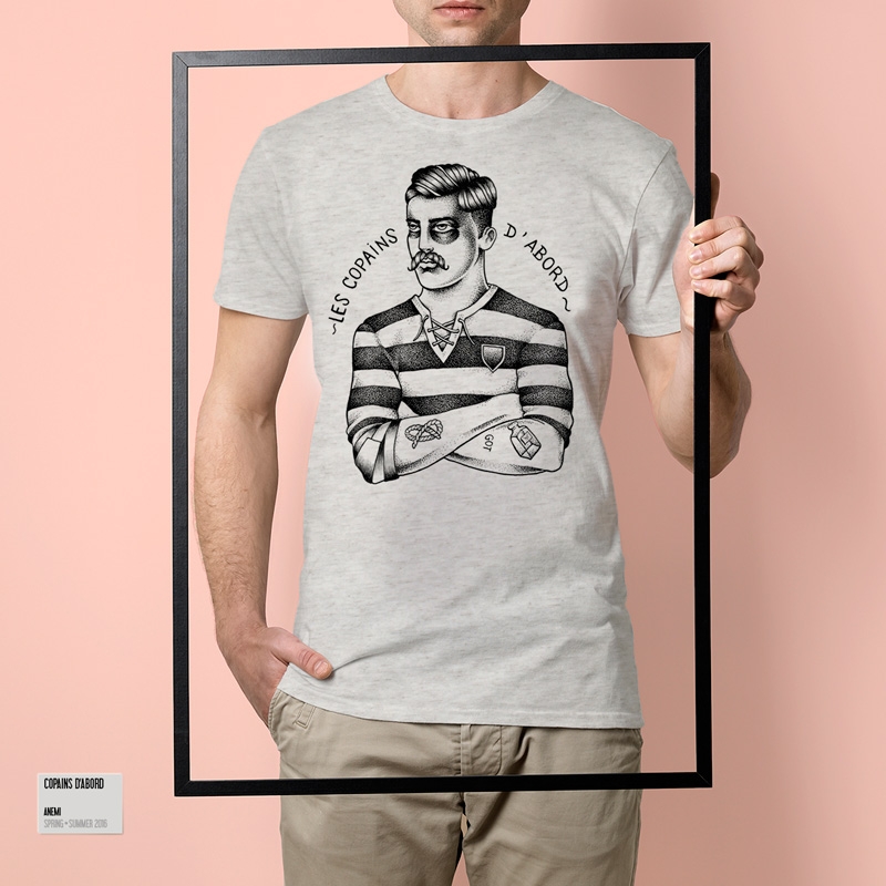 Stepart – T-Shirt Copain D’Abord – Gris