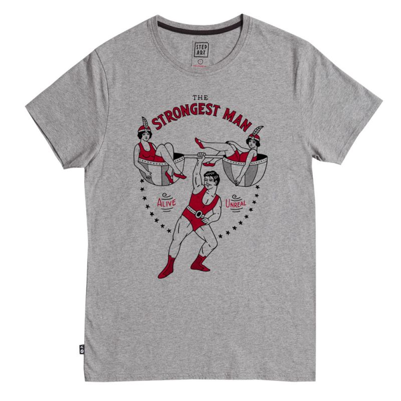 Stepart – T-Shirt Strongest Man – Gris