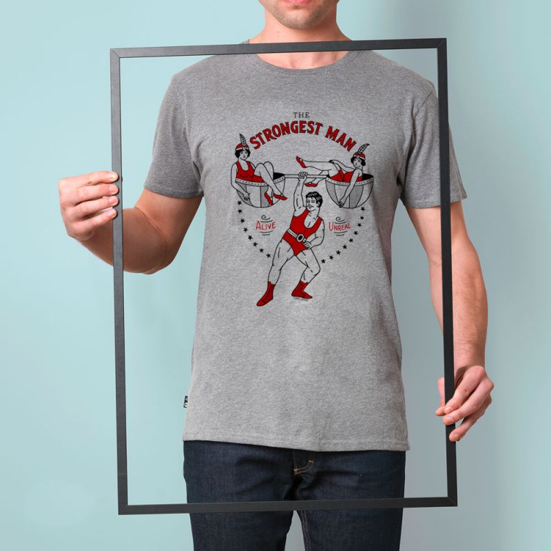 Stepart – T-Shirt Strongest Man – Gris