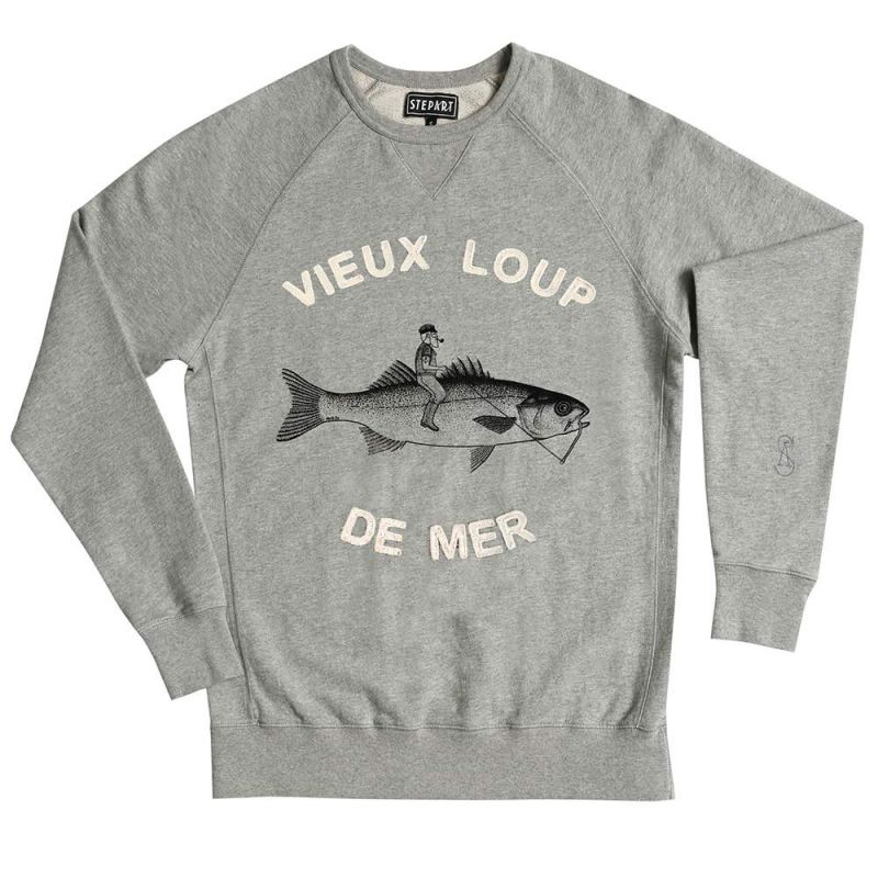 Stepart – Sweat Vieux Loup de Mer – Gris