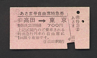 国鉄特急・急行・準急・指定席券