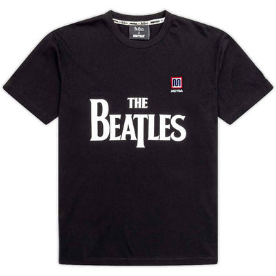 ビートルズ Tシャツ 「ロゴ・ドラム 黒」 BEATLES 公式 グッズ - FAB4