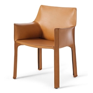 Cassina（カッシーナ）412 CAB 【在庫色/赤茶】キャブ アームレス