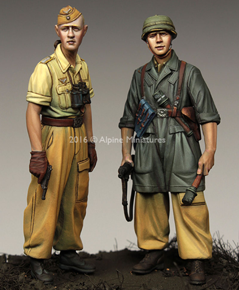 1/35 フィギュア WW2 ドイツ イタリア戦線の第1降下猟兵師団 (2体