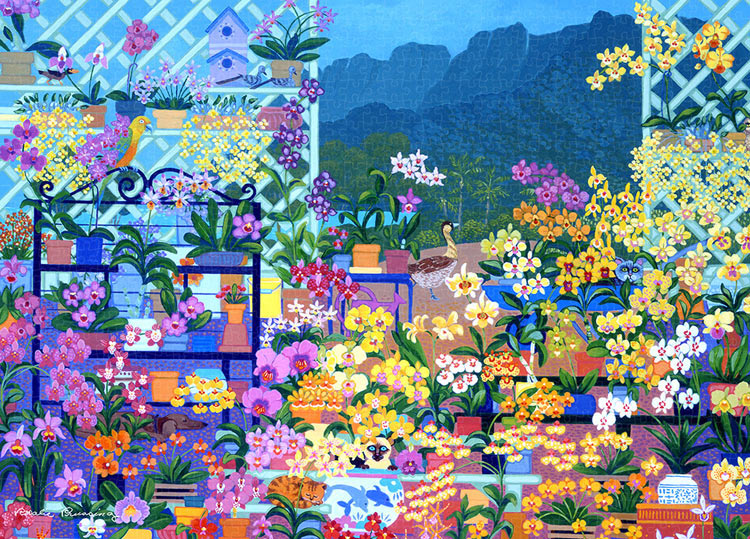 TEN-TPG-1000-619 ロザリー・プルッシング Orchid House -Hawaii 1000