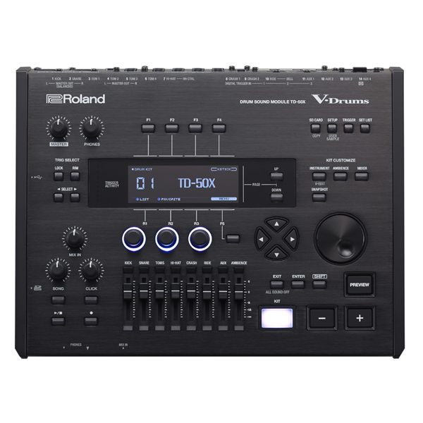 Rolandの電子ドラムモジュラーTD-50Xをご紹介いたします。