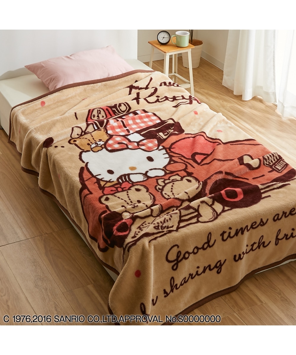 HELLO KITTY】 タグ付き 未使用 ハローキティ 綿毛布 1996年製 HELLO