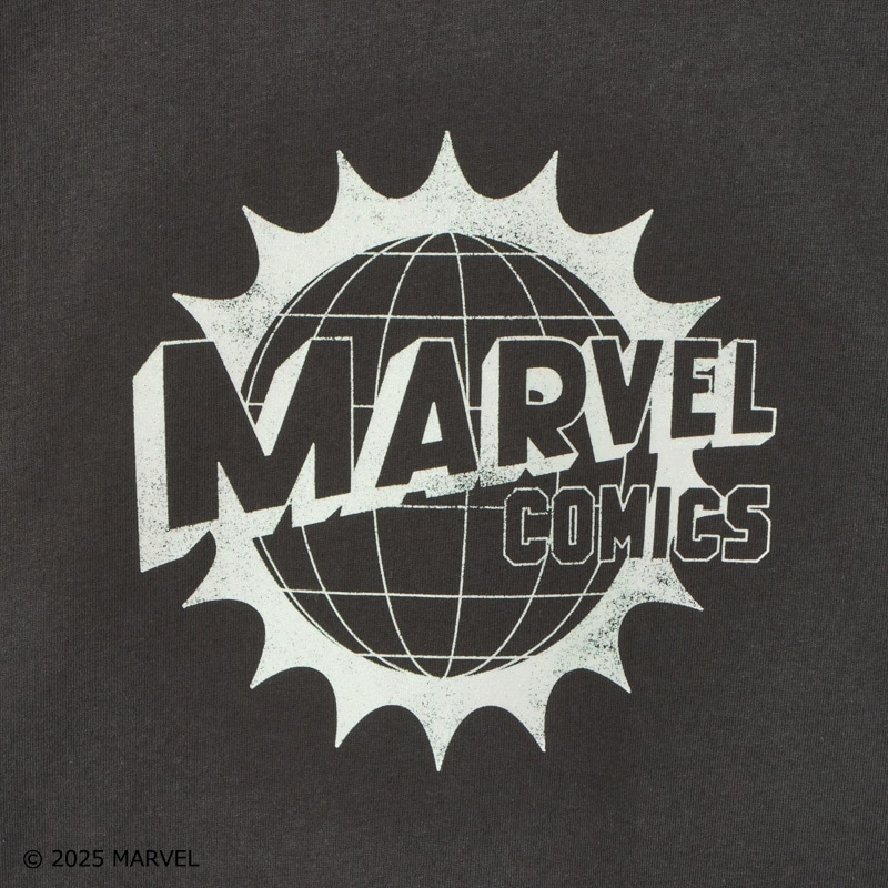 Disney（ディズニー）マーベル/コミックロゴ ビッグシルエットTシャツ