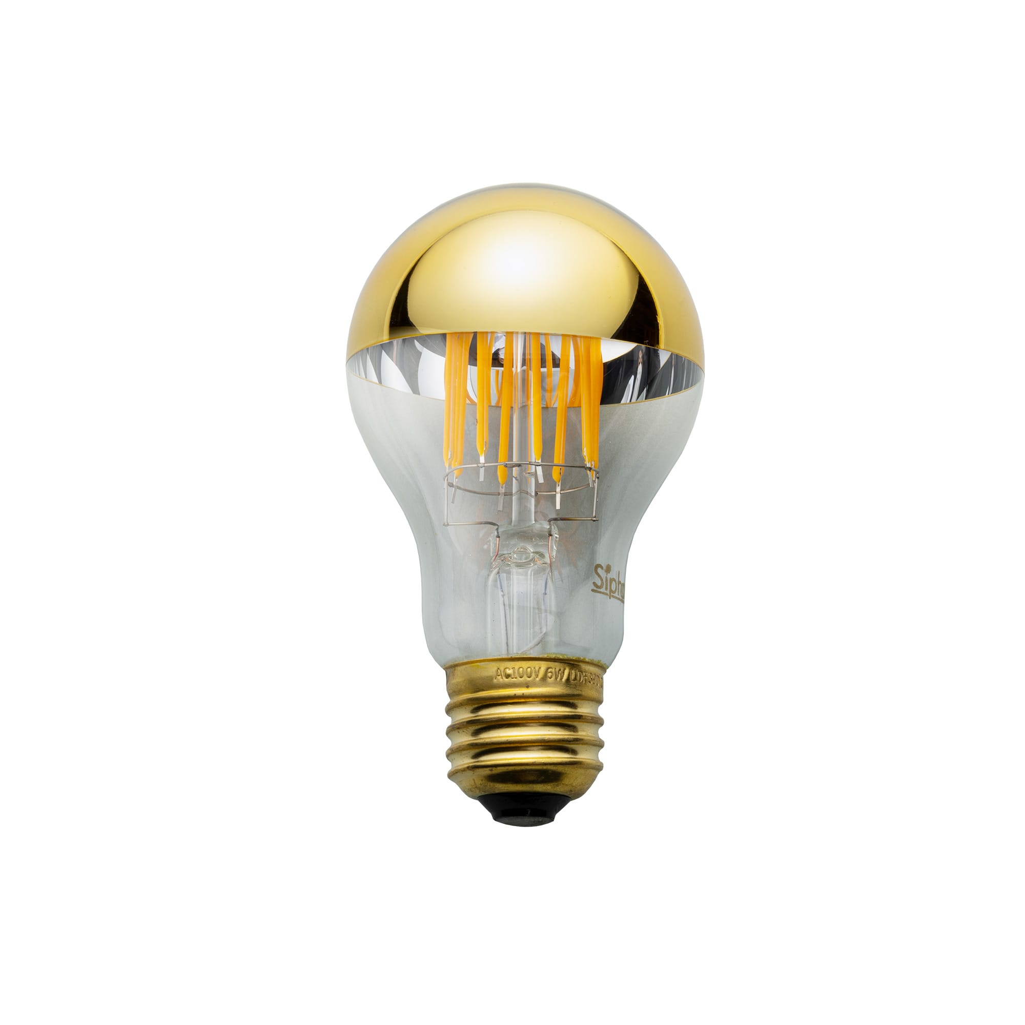 ミラーLED電球 φ60(E26)40W相当 ゴールド 2200K電球色 | LT-BB007-03