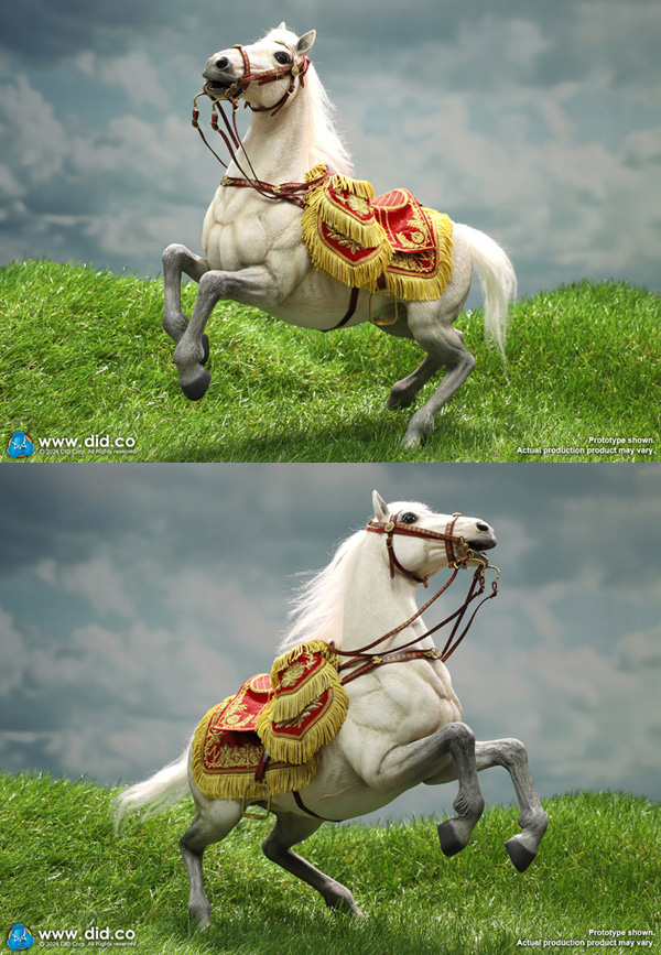 DID】E60078 Napoleon White Horse (Prancing) ナポレオン愛馬