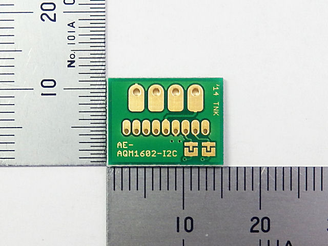 I2C接続小型キャラクターLCDモジュール(16×2行・3.3V/5V)ピッチ変換