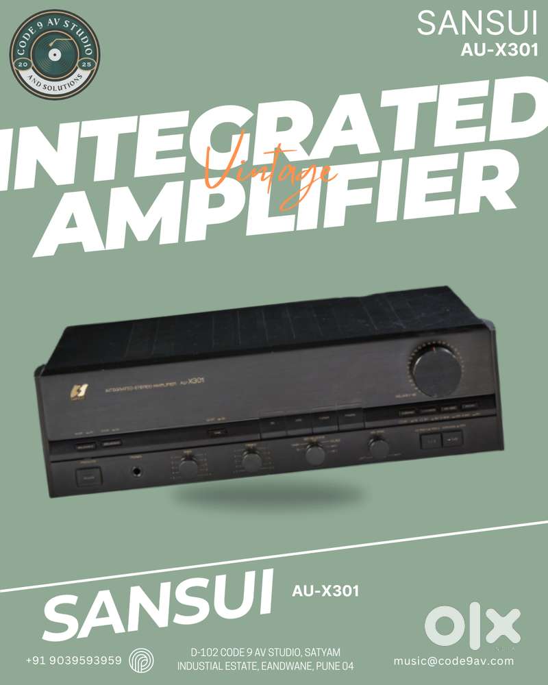 SANSUI AU-X301 INTEGRATED AMPLIFIER CODE 9 AV STUDIO - TVs, Video