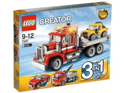 LEGO Set 7347 Highway Pickup Flat Bed Tow Truck Wrecker Car Truck