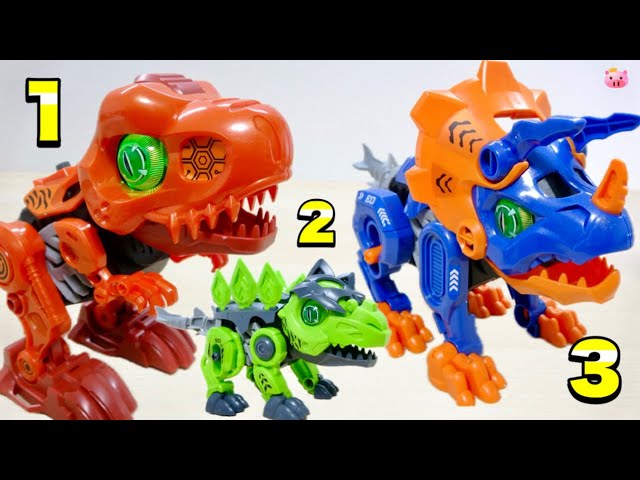 光る!歩く!吠える 恐竜ロボット 3種類【ティラノサウルス