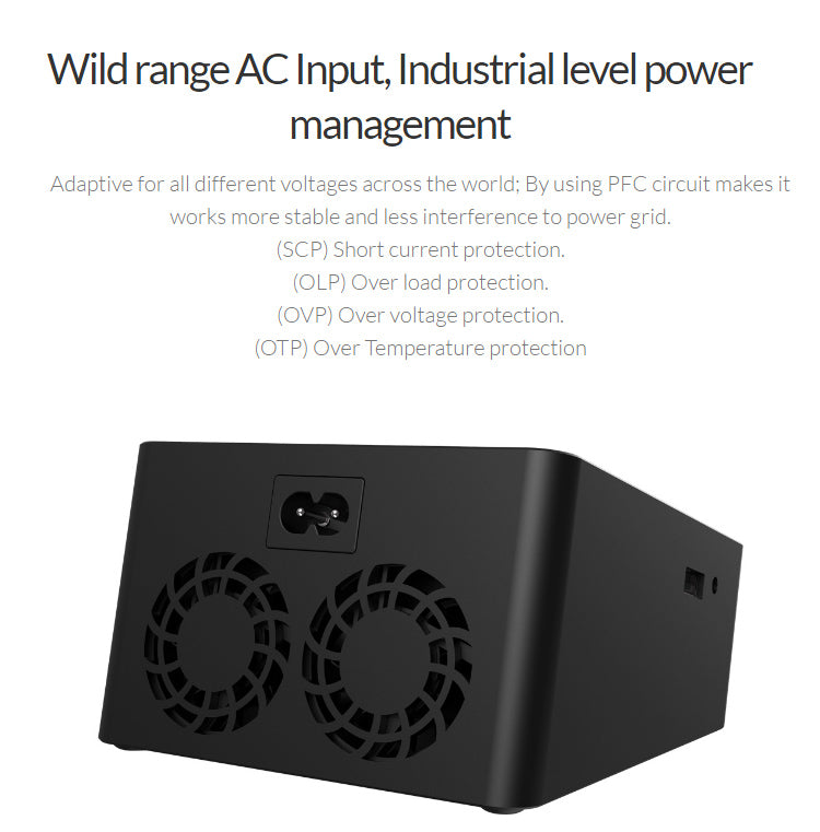 D2マーク2リポバッテリーバランス充電器、デュアル200W 12A AC/DC
