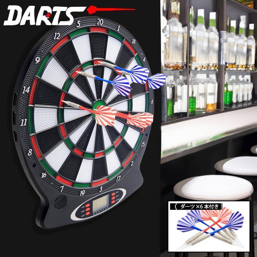 本格 ダーツボード セット 1台で18種類のゲーム 矢6本付き DARTS 練習