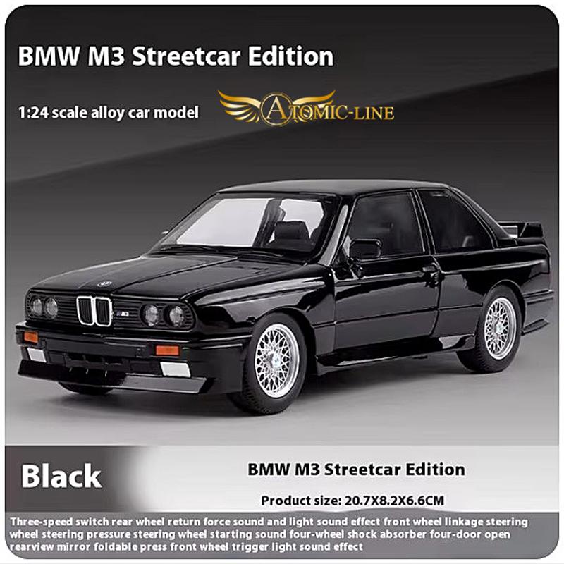 BMW BMW M3 E30 クーペ 1/24 ミニカー 全4色 ライト点灯 エンジン