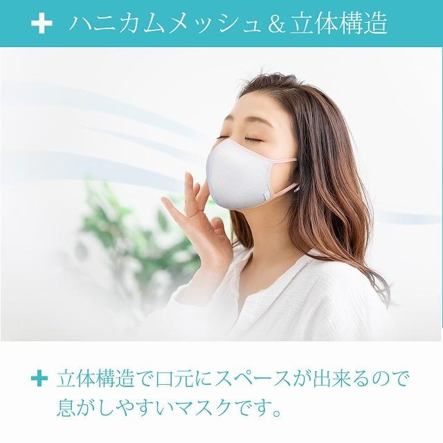 在庫あり 即納 日本製 抗菌マスク メッシュ 立体 ハニカム 防臭