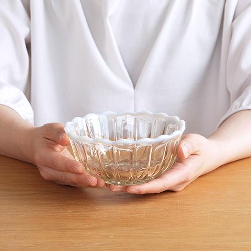 廣田硝子 ＼2/25はポイント10倍／ 廣田硝子 雪の花 洗鉢 14.2cm ブルー