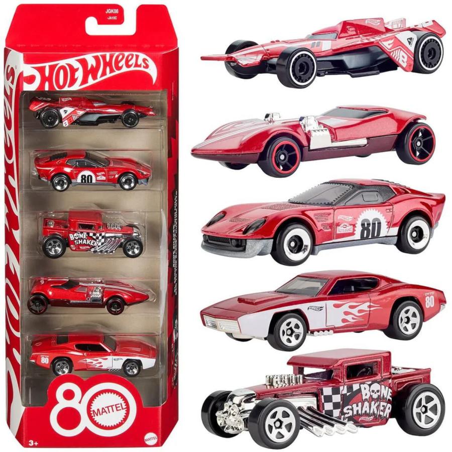 ホットウィール マテル 80周年記念 メタルダイキャスト ミニカー 5点