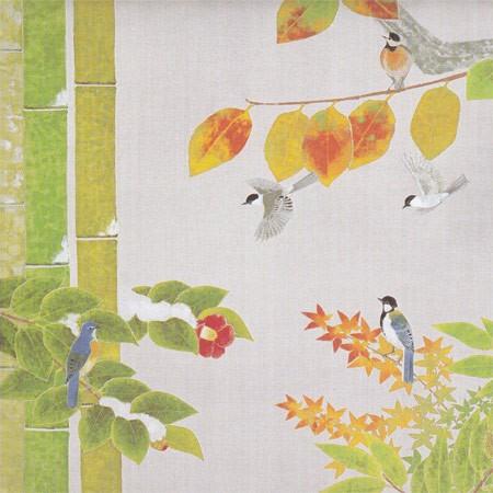 上村淳之 絵画 四季花鳥図 大阪新歌舞伎座緞帳原画 【複製】【美術印刷