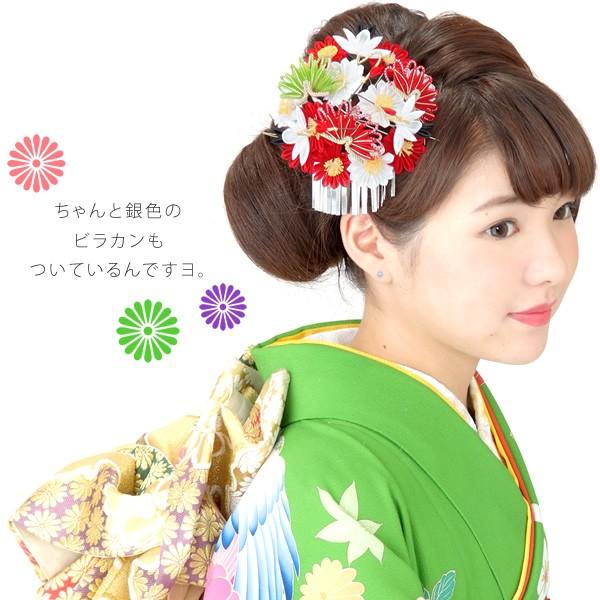 KIMONOMACHI （Prices down2）成人式 髪飾り 振袖 つまみ細工 鶴と