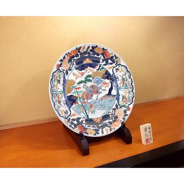 古伊万里様式金彩麒麟絵飾り大皿｜有田焼 陶芸作家 藤井錦彩作