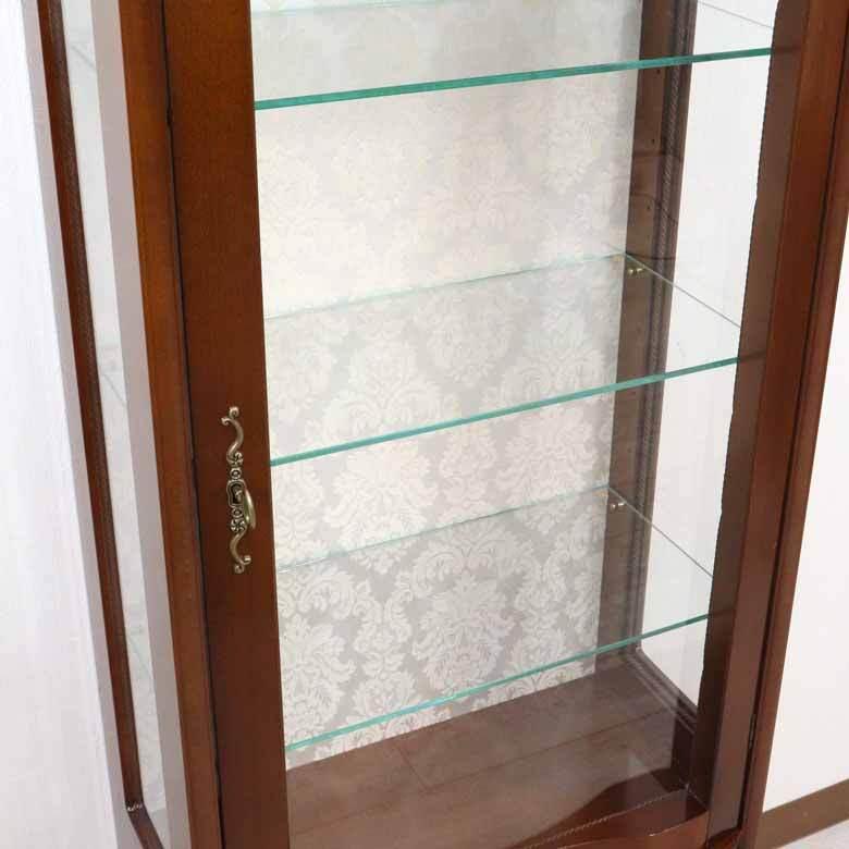 キャビネット 木製 170cm キュリオケース 象嵌 ロココ調 イタリア 家具