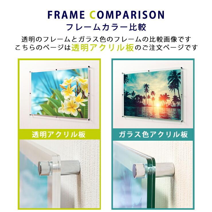 アクリル ポスターフレーム A4サイズ用 壁固定用 フロートタイプ
