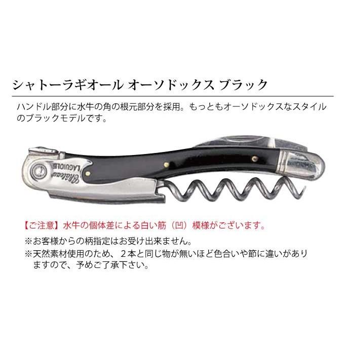 名入れ 】 シャトーラギオール ソムリエナイフ ブラック （SL300BK