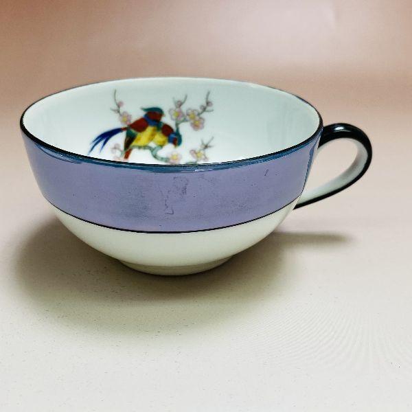 ノリタケ オールドノリタケ 鳥と梅 花籠紋 ブルーラスター彩 スナック