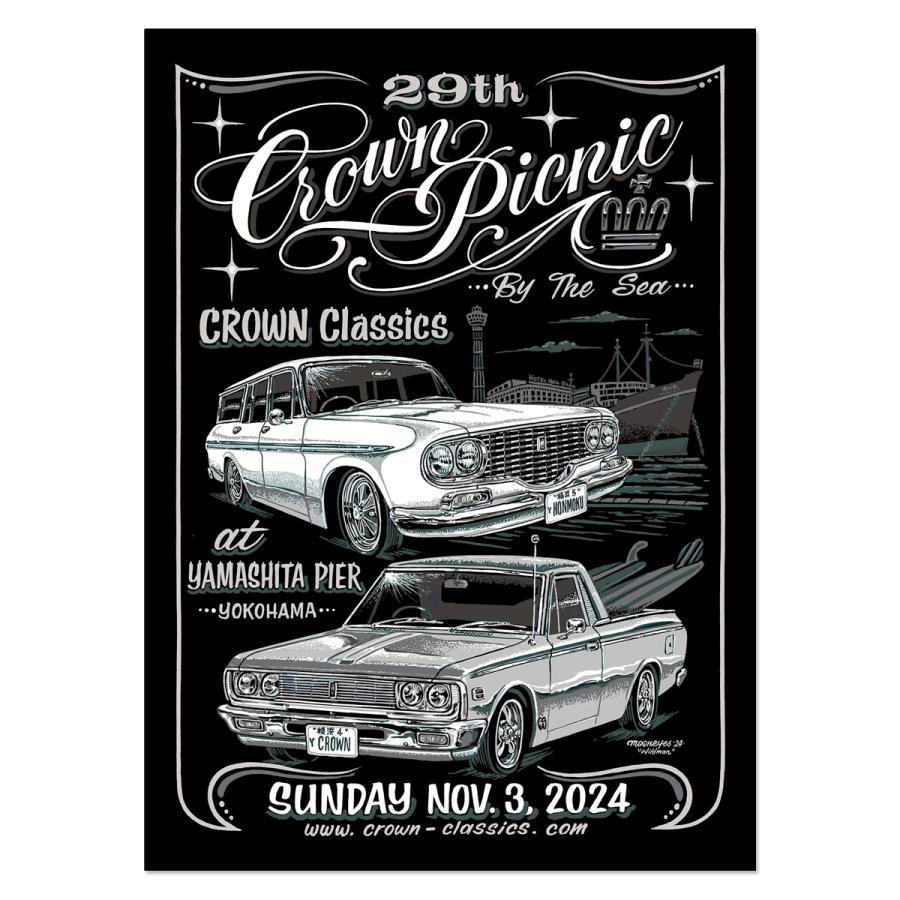 MOONEYES ムーンアイズ 29th CROWN Picnic by the Sea 2024 ポスター