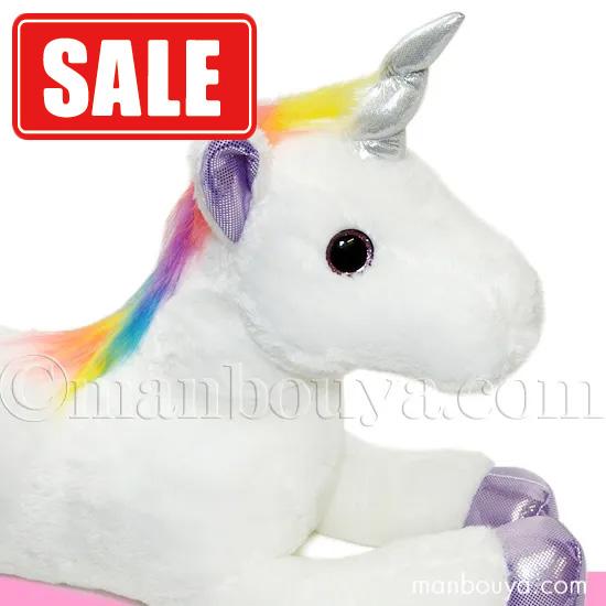 SALE 20％OFF ユニコーン ぬいぐるみ 大きい カラフル オーロラ AURORA