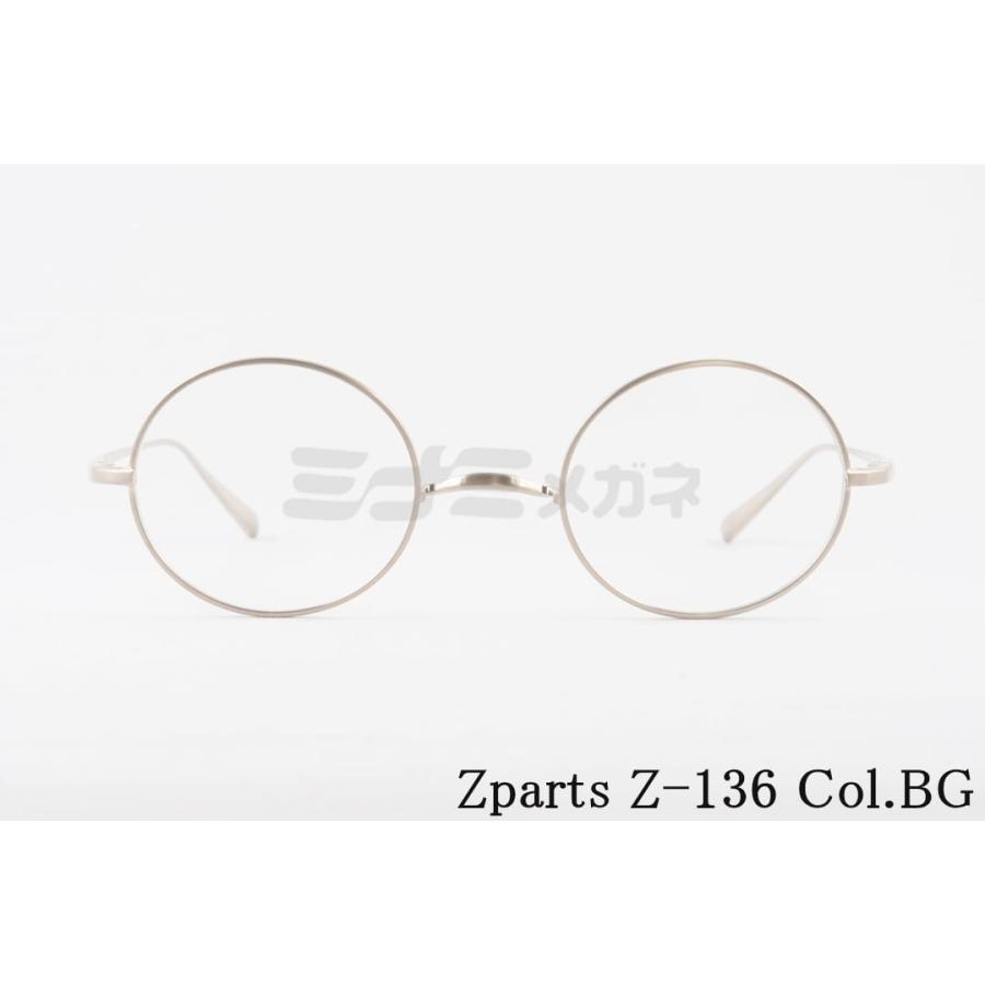 Zparts メガネ Z-136 Col.BG ラウンド 丸メガネ 一山 クラシカル