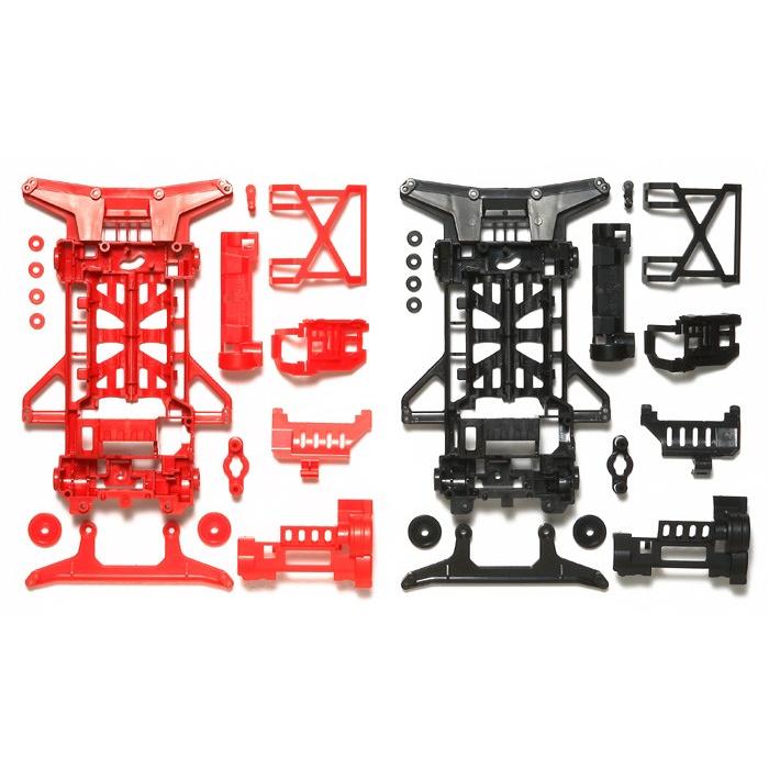 ミニ四駆 タミヤ 95242 スーパーX強化シャーシセット レッド・ブラック
