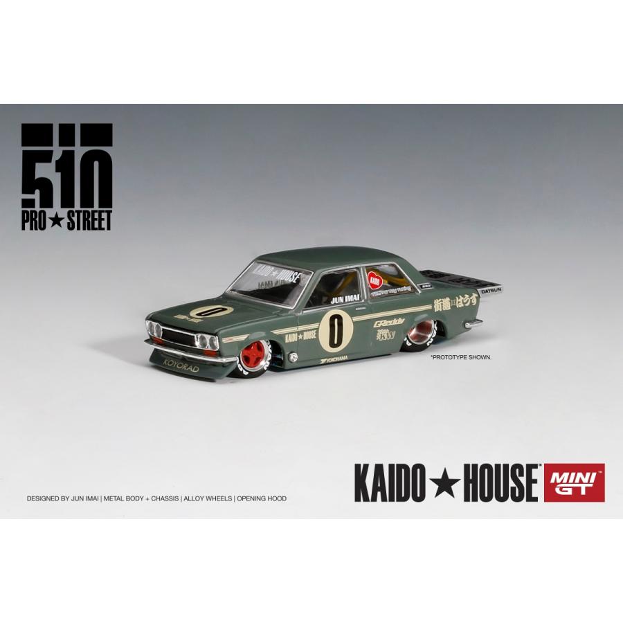 MINI GT KHMG001 ダットサン 510 プロストリート OG グリーン KAIDO