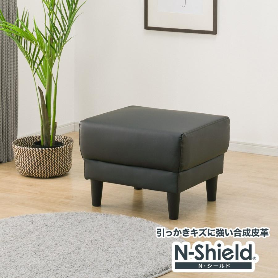 ニトリ（NITORI） 傷・汚れに強い合成皮革 スツール(MK02 Nシールド BK