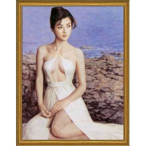 絵画 油絵 女性画「目覚め 2」手描き 直筆 人物画 裸婦画 30号サイズ
