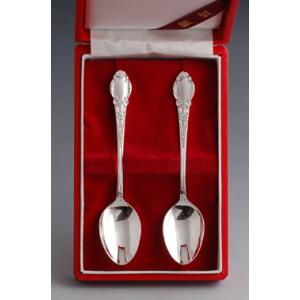 本七宝・誕生花スプーン2本入り・銀製品・銀食器 : 銀食器・銀製器の