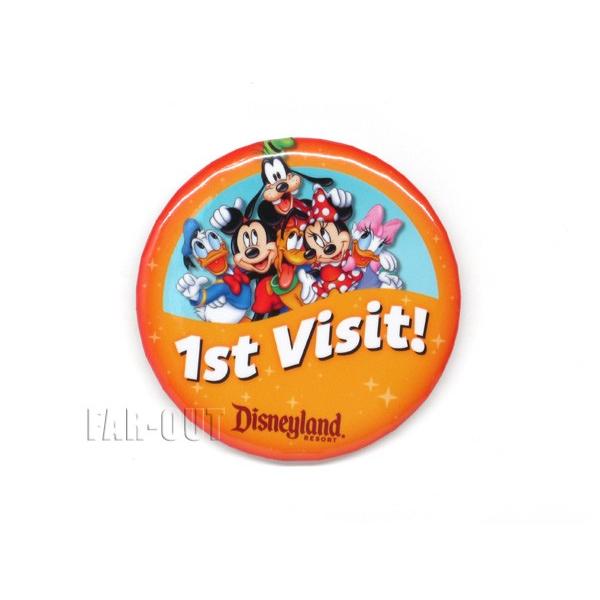 ディズニーランド 1st Visit ミッキー Fab6 缶バッジ ニューバージョン