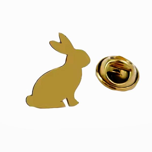 ピンズ ピン バッジ ブローチ バッヂ ( 金 ゴールド ) 兎 ウサギ