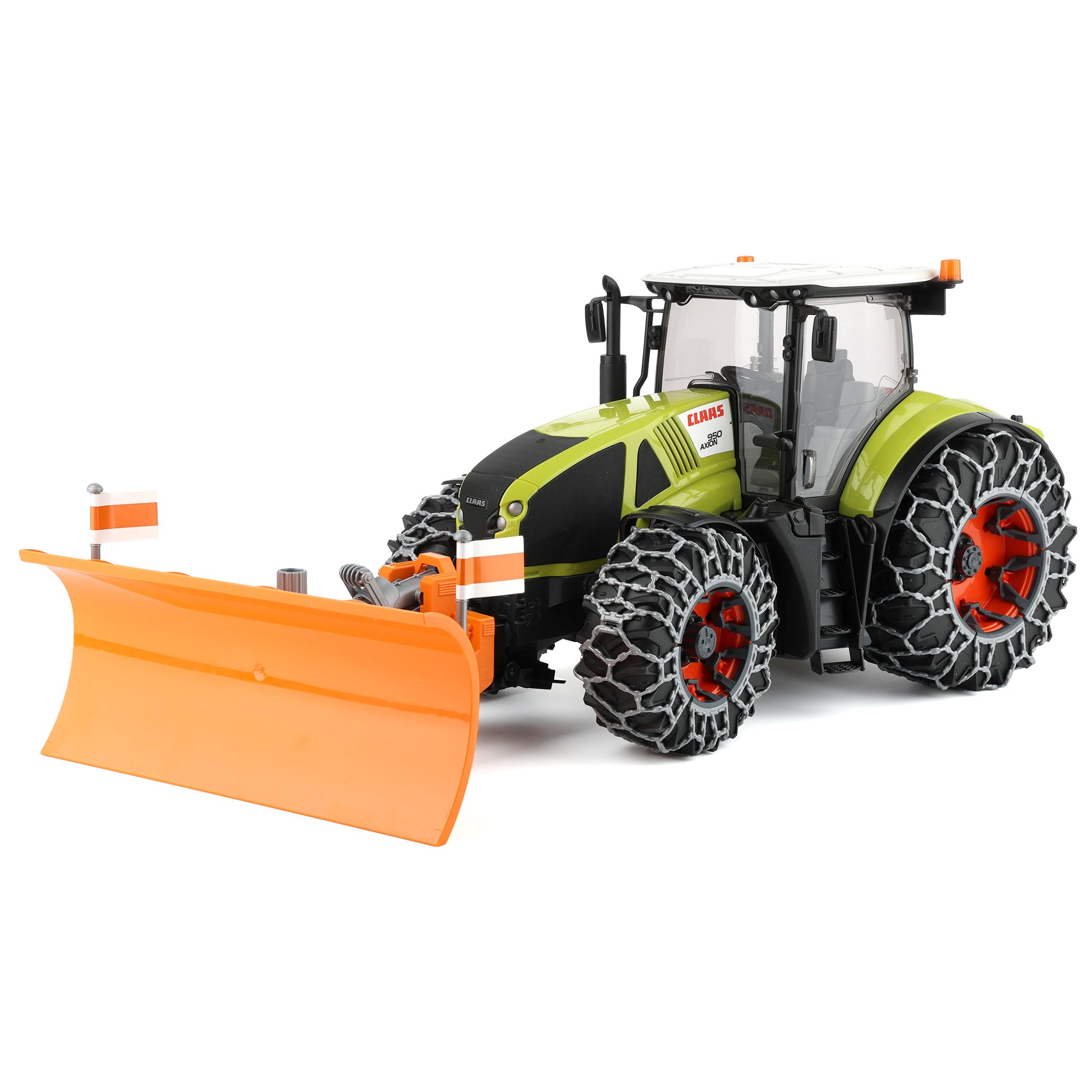 1/16 Bruder Claas Axion 950 Tractor with Snow Chains & Snow Blade